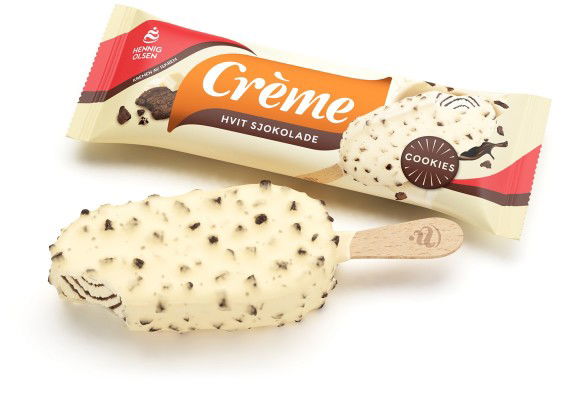Creme hvit sjokolade is fra Hennig-Olsen