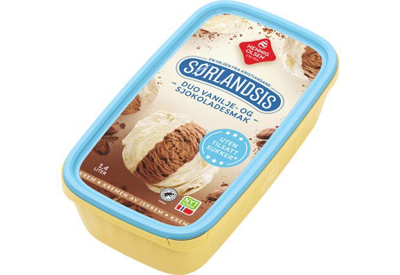 Sørlandsis uten tilsatt sukker