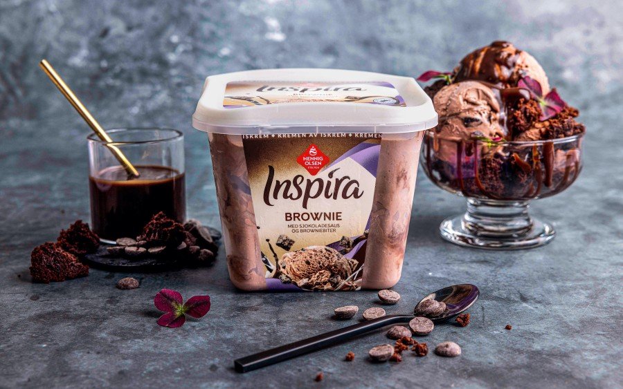 Inspira Brownie sjokoladeis fra Hennig-Olsen Is